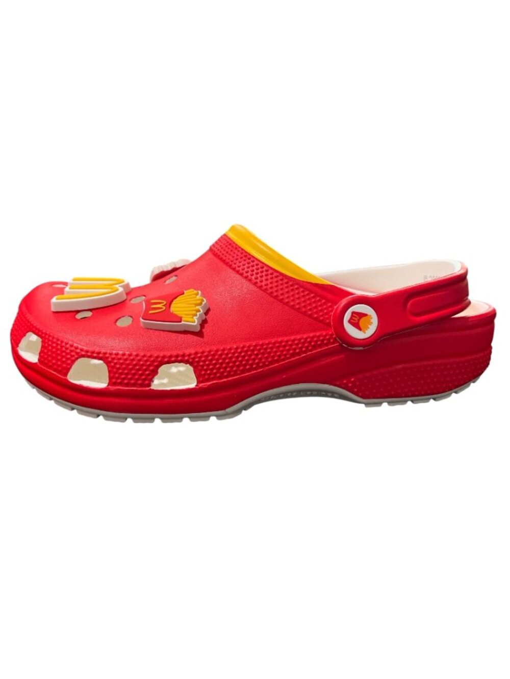 Crocs x McDonalds Womens Size 9 / Mens 7 Red Clogs with Fries Food Charms NEW - Picture 6 of 10
